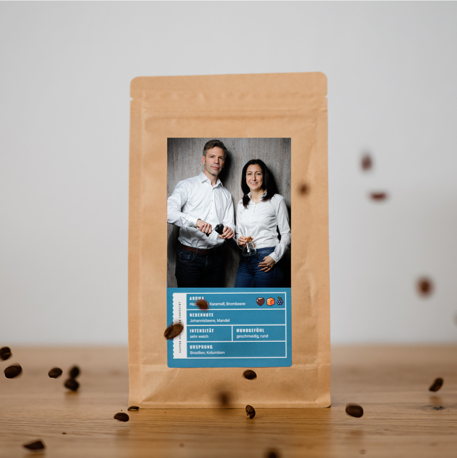 Kaffee mit Foto Personalisierung Individualisierung Foto Etikett